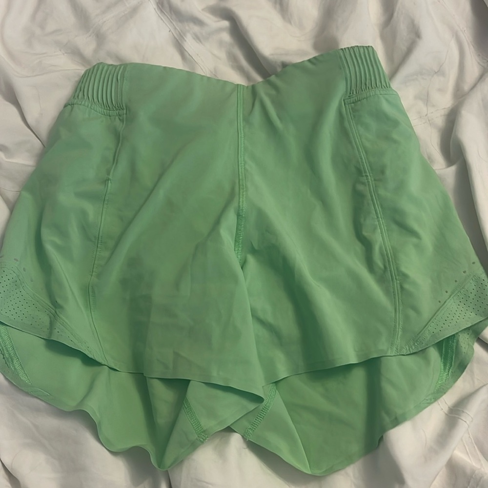 Neon green lululemon shorts